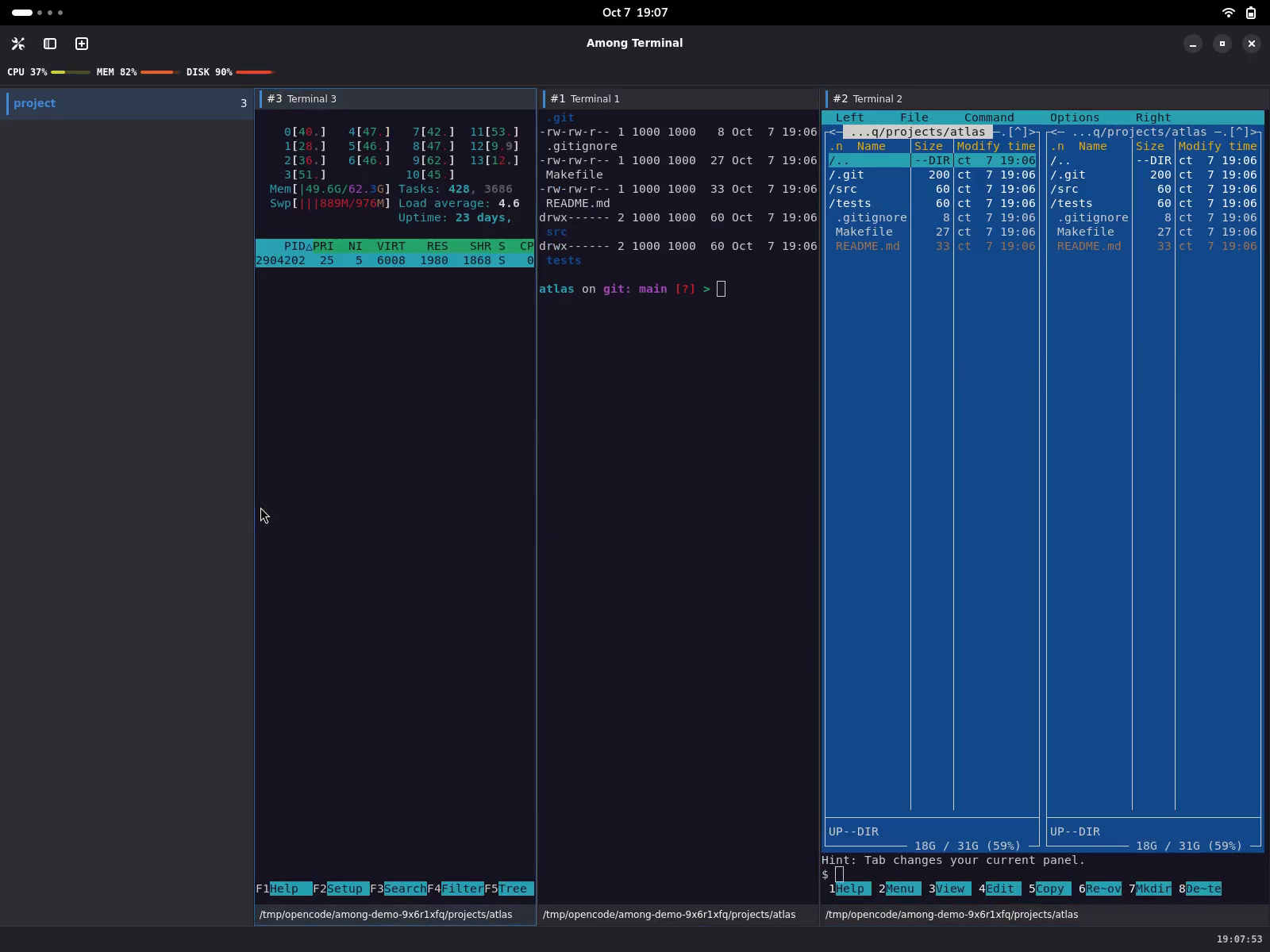 Moving a live pane by its header